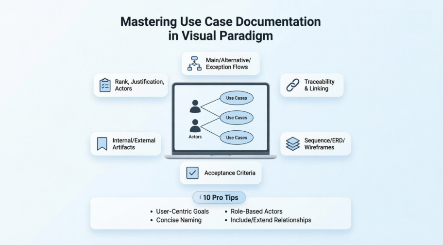 掌握在 Visual Paradigm 中的用例文件編寫：實務人員的評論與指南
