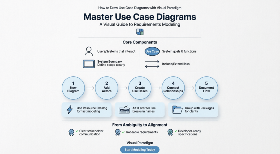 Mastering Use Case Diagrams: A Hands-On Review of Visual Paradigm’s UML Tool